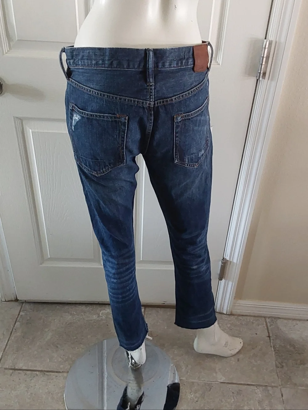 ALLSAINTS Pistol Fit Women's Blue Distressed‎ Jeans in size W28